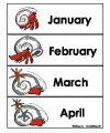 month of the year printables