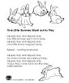 5 Little rabbits printables