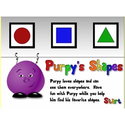Online shapes learning game