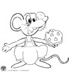 Mouse with cookie coloring page