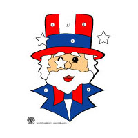 4th of July Pin the Star on Uncle Sam game