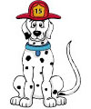 fire dog printables and coloring page